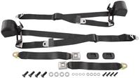 Seat Belts, 1966-73 3-Point Retractable chrome Button Bench, Chevelle