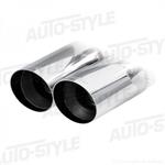 100% RVS Sportuitlaat passend voor BMW X3 Xdrive 2.0D (184pk) 2011- 2x80mm Racing