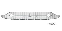 Grille, silver, customfor smoothie style bumper (OS)