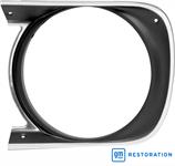 Headlamp Bezel, Aluminum, Black, Driver Side, Chevy, Each