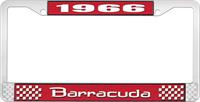 1966 BARRACUDA LICENSE PLATE FRAME - RED