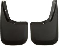 Mud Flaps, Custom-Molded, Rear, Thermoplastic, Black, Chevy, Pair
