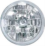 Headlight Assembly, Projector Sealed Beam, Angel Rim Diamond Style, Clear Lens, Natural Housing, Each