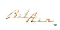 emblem instrumentbräda, "Bel Air", guld