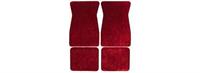 Front And Rear Floor Mat Set red