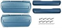 1968-72 Arm Rest Pad Kit Complete Front, blue