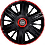 4-Delige J-Tec Wieldoppenset Maximus 16-inch zwart/rood