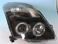 Set Koplampen passend voor Suzuki Swift II 2005-2010 - Zwart - incl. Angel-Eyes - Type 2