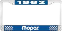 1962 MOPAR LICENSE PLATE FRAME - BLUE