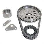 Timing Chain and Gear Set, Double Roller, Billet Steel, 3-Bolt, Four Position Cam Sensor, Chevy 6.0L