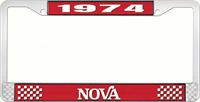 nummerplåtshållare, 1974 NOVA STYLE 2 röd