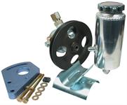 Pulley Kit, V-Belt, Steel, Natural, Lower Block Mount, Driver Side, Chevy, Small Block, Short Water Pump