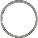 Wheel Trim Ring, Beauty Ring, Stainless Steel, Polished, Snap-On Installation, Smooth Style, 16"