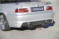 Rieger rear skirt M3-Look   ABS plastic,  for cars with park distance control,  TUEV Certificate, mounting equipment