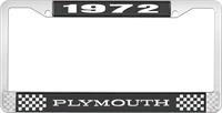 1972 PLYMOUTH LICENSE PLATE FRAME - BLACK
