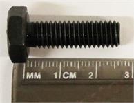 M8 x 25mm DIN933 Bolt with 14mm Hex Head. Made in Germany, Black Oxide Finish