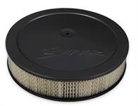 Air Filter Assembly, Holley Sniper Logo, 14 in. Diameter, Round, Black, Steel, 3 in. Filter, Paper Element, Each