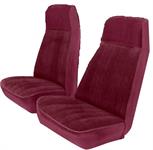 sätesklädsel fram, deluxe bucket seats, vinyl/velour, maroon/burgundy