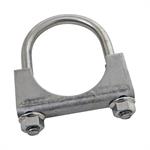 Exhaust Clamp, U-Bolt, 1,5 in. Diameter, 304 Stainless Steel, Natural, 3/8-16 in. Thread,