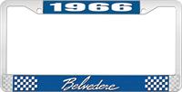 nummerplåtshållare 1966 belvedere - blå
