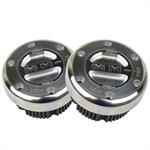 Locking Hubs, Manual, Supreme, Stainless Steel, Polished, Chevy, Dodge, Ford, GMC, Pair