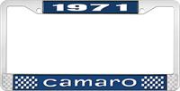 1971 CAMARO LICENSE PLATE FRAME STYLE 1 BLUE