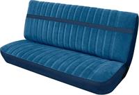 Vinyl/Velour Bench Seat Upholstery Set - Dark Blue
