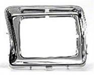 Light Bezel, Headlight, Plastic, Chrome, RH