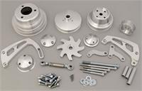 Pulley Kit, Billet aluminum, Serpentine