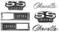 Emblem Kit, 1968 Chevelle Super Sport (SS) 396