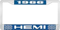1966 HEMI LICENSE PLATE FRAME - BLUE