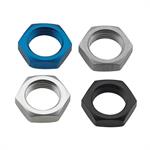 Fitting, Bulkhead Nut, -8 AN, Aluminum, Blue Anodized