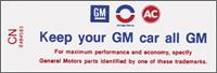 Sticker "keep Your Gm Car All Gm"