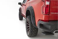 Fender Flares, Pocket Style, Front, Rear, Black, Thermoplastic