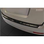 Black Stainless Steel Rear bumper protector suitable for Skoda Octavia II Combi 2004-2013 'Ribs'