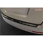 Zwart RVS Achterbumperprotector passend voor Skoda Octavia II Combi 2004-2013 (excl. Scout) 'Ribs'