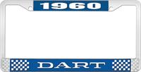 nummerplåtshållare 1960 dart - blå