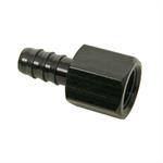 Fuel Hose Fitting, Straight, Aluminum, Black Anodized, -6 AN Female Threads, 3/8 in. Hose Barb