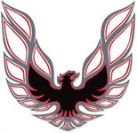 dekal sailpanel bird, custom, charcoal/red