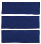 1964-68 Mustang Fastback 3 Piece Fold Down Nylon Loop Carpet Set - Dark Blue