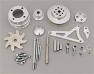 Pulley Kit, Billet aluminum, Serpentine