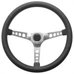 Steering Wheel Kit, 1959-68 GM, Retro w/Holes, Plain Polished Cap, Hi-Rise