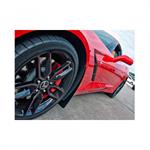 American Car Craft Mud Guards, Polished/Carbon Fiber, 4-Piece Set| 052022 Corvette Z51