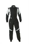 FIRST EVO ELLE OVERALL my2025 FIA 8856-2018 BLACK / WHITE SZ. 38