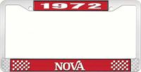 1972 NOVA LICENSE PLATE FRAME STYLE 2 RED