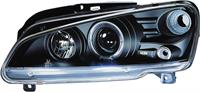 Headlamps Clear / Black with Angel Eyes