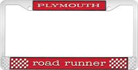 PLYMOUTH ROAD RUNNER LICENSE PLATE FRAME - RED