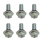 Screw, Includes O-Ring, Zinc Plated, Set of 6