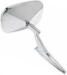 Side View Mirror, Passenger Side, Manual, Steel, Chrome, Ribbed Base, Chevy, Each