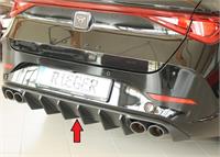 Rieger rear skirt insert (for cars with hitch)
 with tailpipe cutout left/right for 4-pipe exhaust